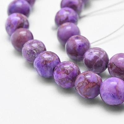 Natural Marble Beads Strands G-K211-10mm-G-1