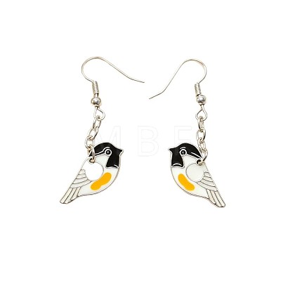 Alloy Enamel Dangle Earrings WGE4218-01-1