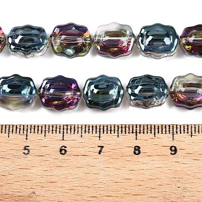 Electroplate Glass Beads Strands EGLA-T021-05G-1