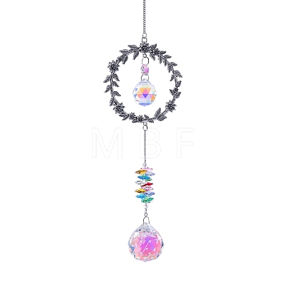 Metal Christmas Style Suncatchers PW-WG53303-01-1