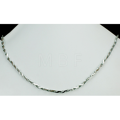 304 Stainless Steel or 201 Stainless Steel Necklace for Men Women STAS-C042-04-1