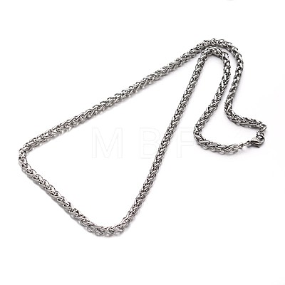 304 Stainless Steel Wheat Chain Jewelry Sets For Men SJEW-O032-04P-1
