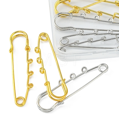 8Pcs 2 Colors Stainless Steel Safety Pins STAS-YW0001-38-1