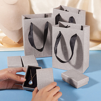 4Pcs Rectangle Paper Jewelry Display Cases CON-TA0001-39B-02-1