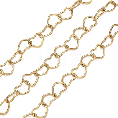 304 Stainless Steel Heart Link Chains CHS-F025-02A-G-1