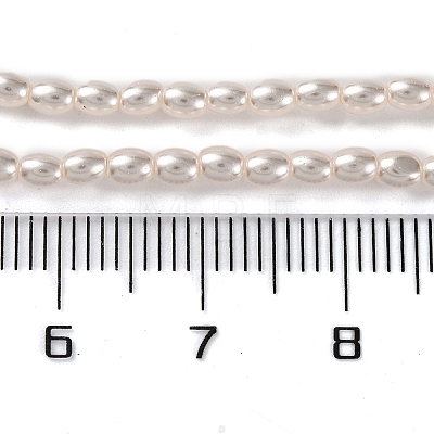 Baking Painted Pearlized Glass Pearl Bead Strands PEAR-H019-01A-01-1