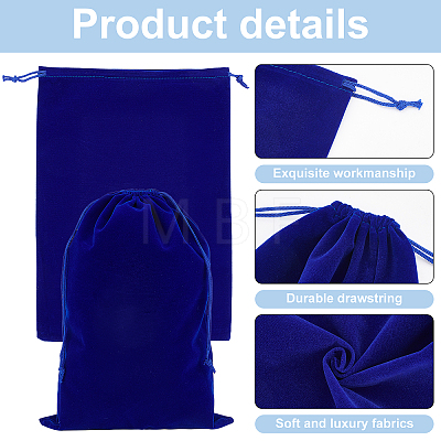 Rectangle Velvet Jewelry Pouch Bags TP-WH0019-02-1
