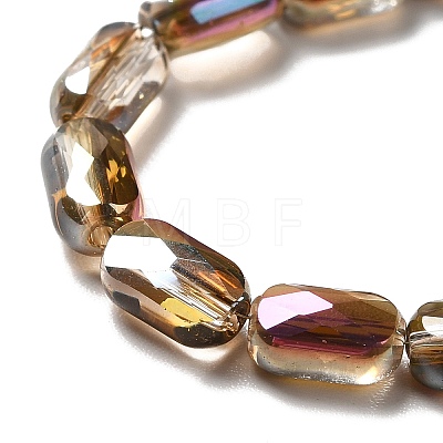 Transparent Electroplate Glass Beads Strands EGLA-F150-HP02-1