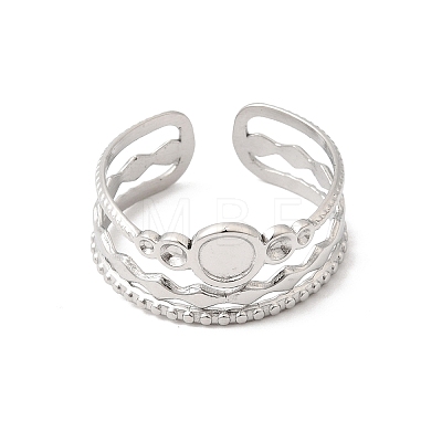 304 Stainless Steel Ring Components RJEW-P188-01B-P-1