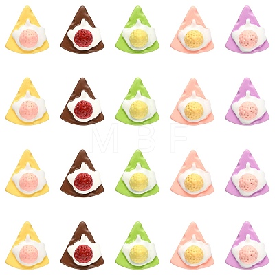 30Pcs Opaque Resin Decoden Cabochons RESI-CJ0002-71-1