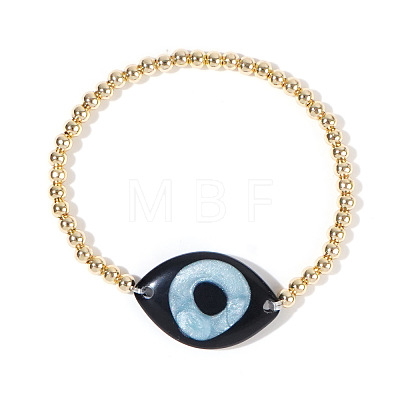 Acrylic Devil Eye Brass Round Beaded Stretch Necklaces for Female Jewelry Direct Sales TA4836-1-1