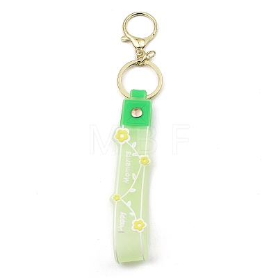 Flower PVC Rope Keychains KEYC-B015-01LG-06-1