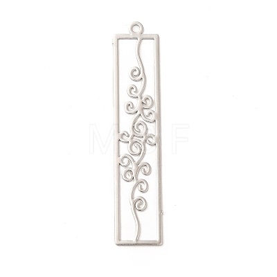 Rack Plating Brass Filigree Pendants KKC-K001-17P-1