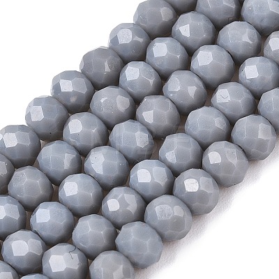 Opaque Solid Color Imitation Jade Glass Beads Strands EGLA-A044-P4mm-D10-1