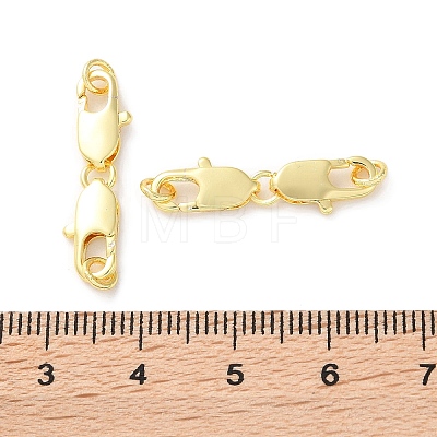 Rack Plating Brass Lobster Claw Clasps KK-F090-25G-1
