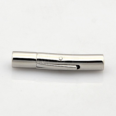 Tarnish Resistant Column 304 Stainless Steel Bayonet Clasps STAS-N014-31-4mm-1