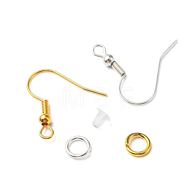80Pcs 2 Color Iron Earring Hooks DIY-FS0004-37-1