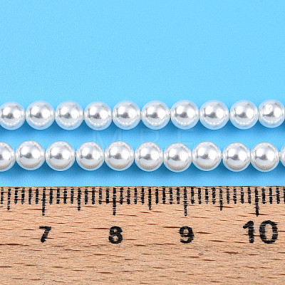 Baking Paint Pearlized Glass Pearl Bead Strands HY-N002-4mm-A12-1