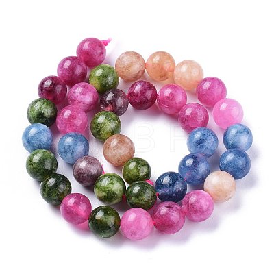 Natural White Jade Beads Strands G-A030-A01-10mm-1