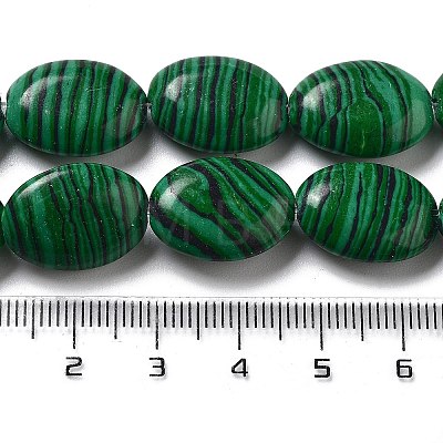 Synthetic Malachite Beads Strands G-P528-M06-01-1