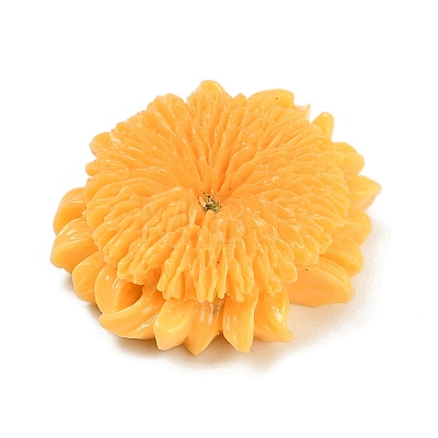 Opaque Resin Flowers Cabochons LS-RESI-R463-02A-1