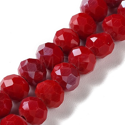 Opaque Solid Color Glass Bead Strands GLAA-D022-02-1