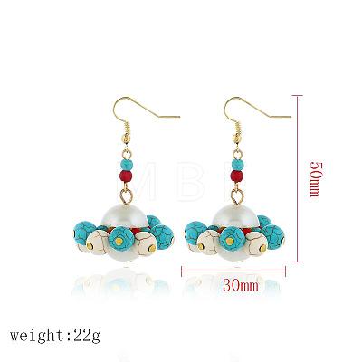 Handmade Iron Acrylic Dangle Earrings for Women GE3753-5-1