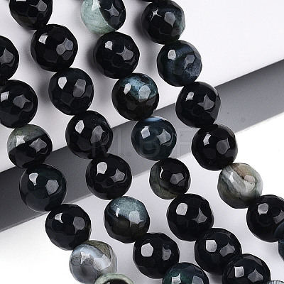Dyed & Heated Natural Fire Crackle Agate Beads Strands G-N359-01A-02-1