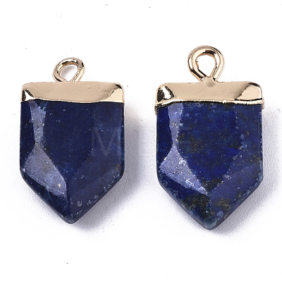 Natural Lapis Lazuli Pointed Pendants X-G-N326-34E-1