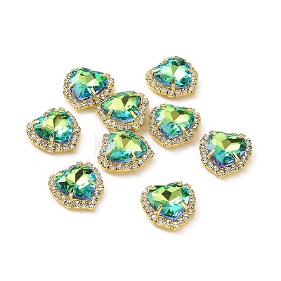 Heart Sew on Rhinestone DIY-E062-03G-05-1