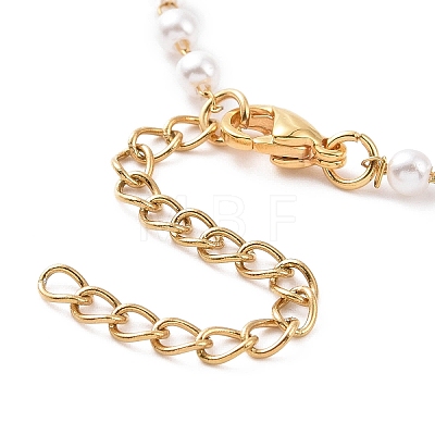 PVD Vacuum Plating 304 Stainless Steel Beaded Necklaces NJEW-E064-07G-1