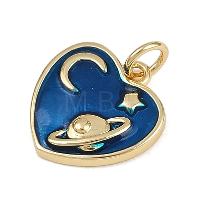 Brass Enamel Pendants KK-B150-04G-01A-1