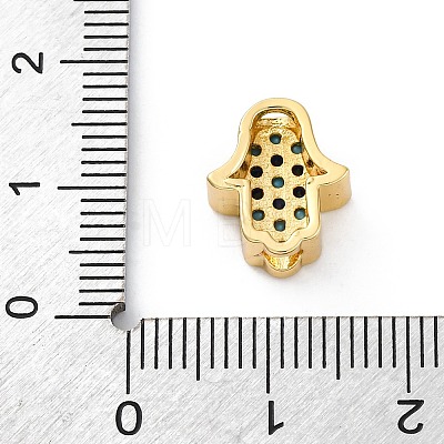 Brass Cubic Zirconia Beads KK-S510-43G-02-1