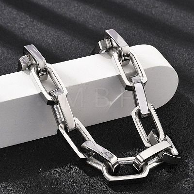 304 Stainless Steel Link Chain Bracelets for Women Men BJEW-A031-06P-1