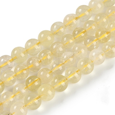 Natural Lemon Quartz Beads Strands G-H062-A01-01-1