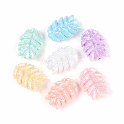 UV Plating Opaque Acrylic Beads OACR-N150-15-01-1
