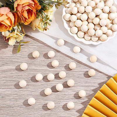 150Pcs Unfinished Wood Beads WOOD-PA0001-83B-1