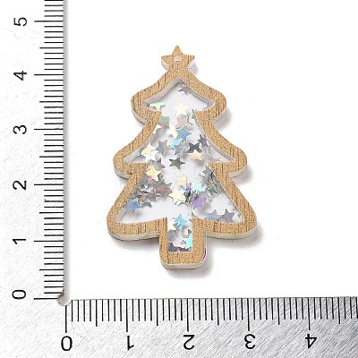 Christmas Theme Opaque Printed Acrylic Pendants SACR-Z005-02A-1