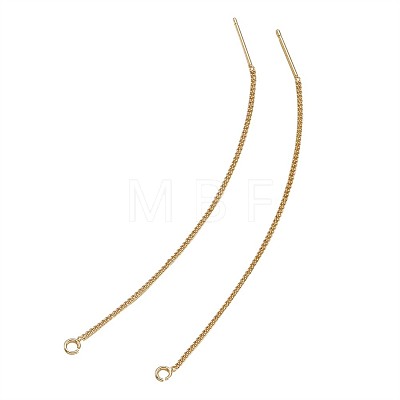 Brass Stud Earring Findings KK-TA0007-12G-1