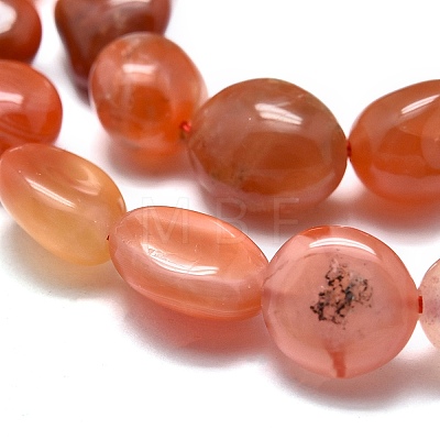 Natural South Red Agate Beads Strands X-G-O186-B-15-1