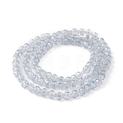 Transparent Electroplate Glass Beads Strands EGLA-F153-PL02-1