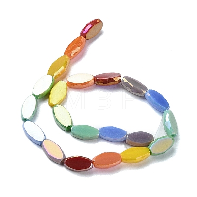 Electroplate Glass Beads Strands EGLA-C004-03-1