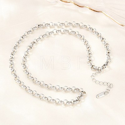 6MM 304 Stainless Steel Rolo Chain Necklaces for Men Women NJEW-H093-07C-P-1