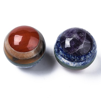 Assembled Natural Red Jasper & Topaz Jade &  Tiger Eye & Green Aventurine & Blue Spot Jasper & Lapis Lazuli & Amethyst Beads G-S375-003-1