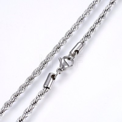 304 Stainless Steel Rope Chain Necklaces X-NJEW-F226-03P-03-1