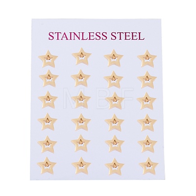 304 Stainless Steel Stud Earrings EJEW-Z012-05B-G-1