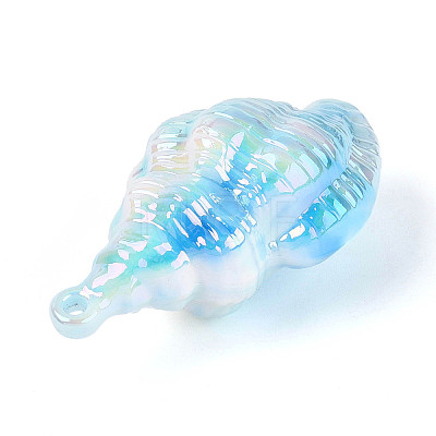 UV Plating Opaque Acrylic Shell Shape Big Pendants SACR-T018-35F-1