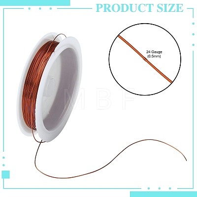 Round Copper Jewelry Wire CWIR-S002-0.5mm-M-1