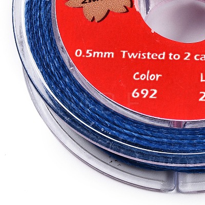 2-Ply Round Waxed Cotton Thread Cords YC-T004-01A-19-1