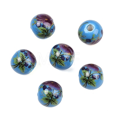 Printed Handmade Porcelain Beads PORC-R134-01-1